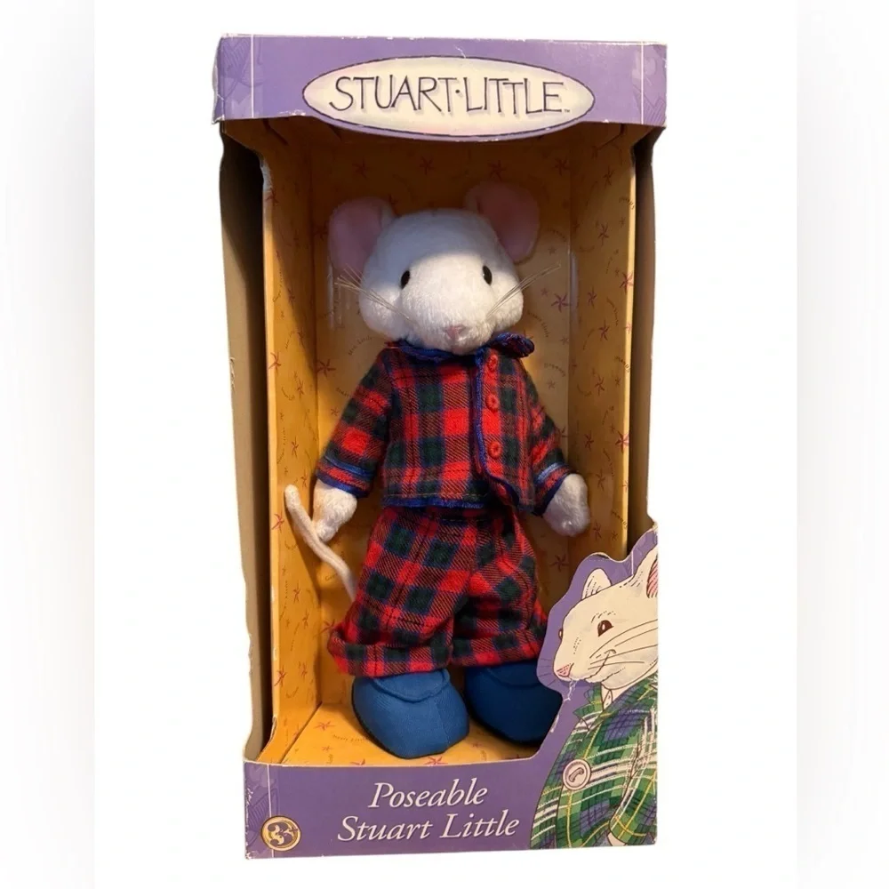New 1999 Learning Curve Stuart Little Poseable Doll in Pajamas